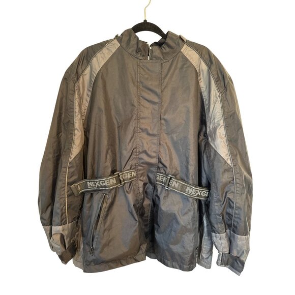 Nexgen Motorcycle Jacket XL Black With Adjustable Belts and Reflective Accents - Picture 1 of 6